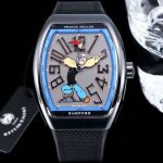 Franck Muller Factory Vanguard Yachting V45 Black steel case Diameter 44mm watch
